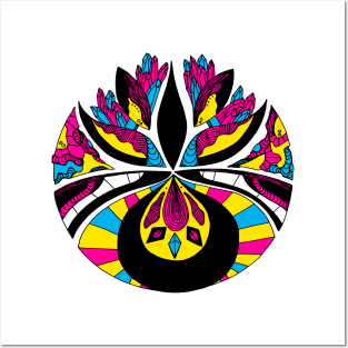 CMYK Abstract Motif Posters and Art